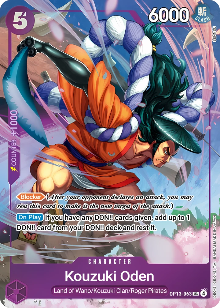 Kouzuki Oden (OP13-063_p1) Alt Art One Piece card