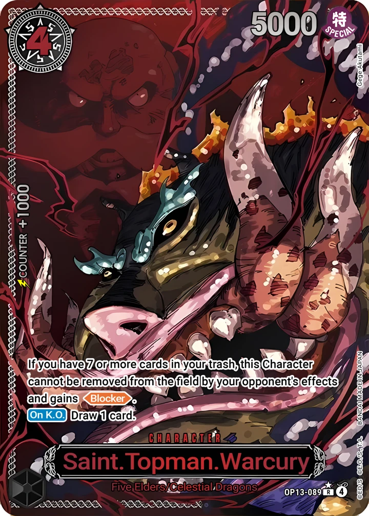 St. Topman Warcury (OP13-089_p2) Alt Art One Piece card