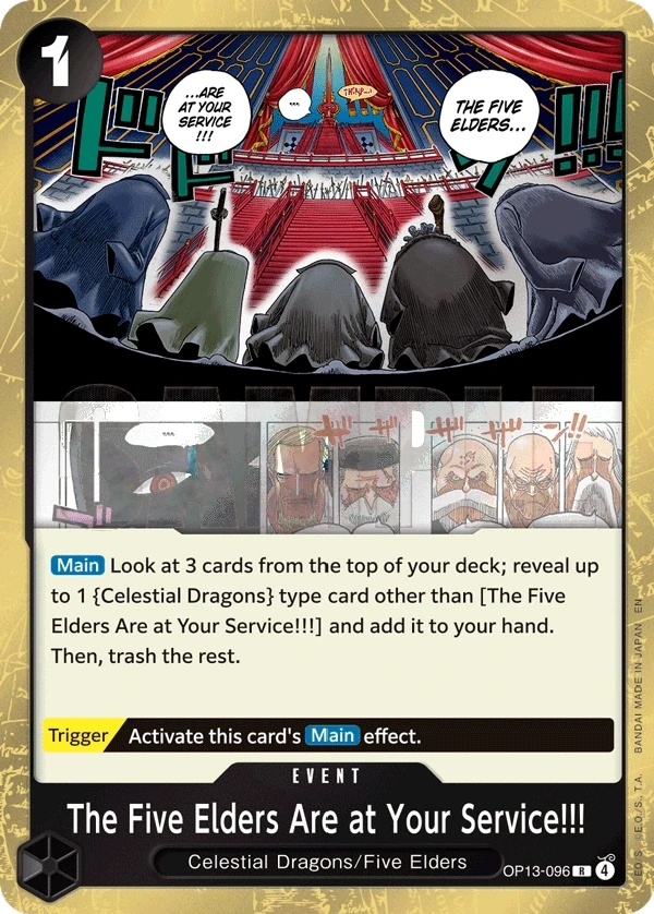 The Five Elders Are at Your Service!!! (OP13-096) One Piece card