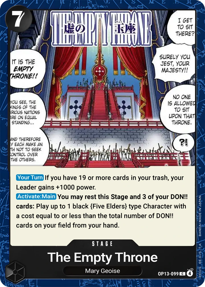 The Empty Throne (OP13-099) One Piece card
