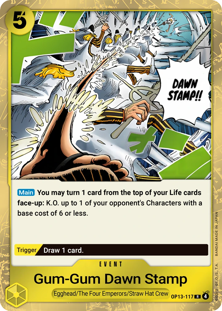 Gum-Gum Dawn Stamp (OP13-117) One Piece card