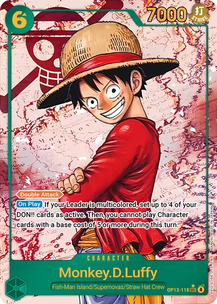 Monkey.D.Luffy (OP13-118_p1) Alt Art One Piece card