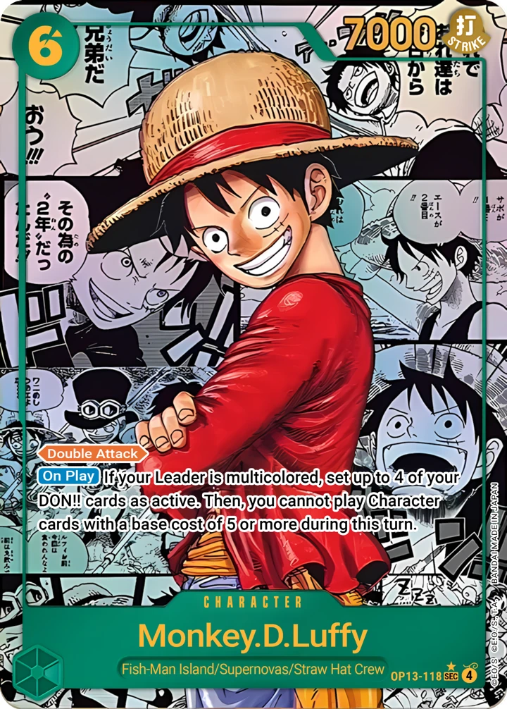 Monkey.D.Luffy (OP13-118_p2) Alt Art One Piece card