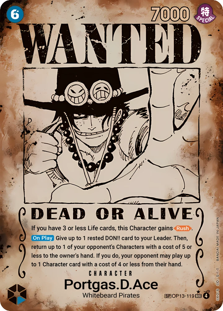 Portgas.D.Ace (OP13-119_p4) SP One Piece card