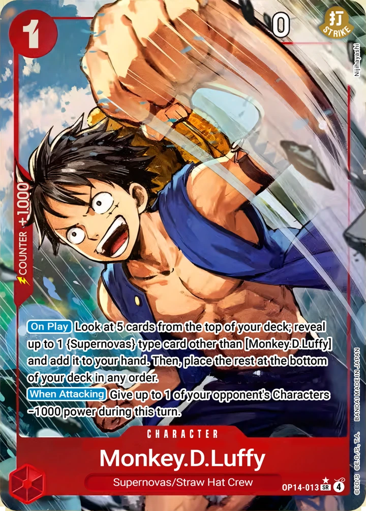 Monkey.D.Luffy (OP14-013_p1) Alt Art One Piece card