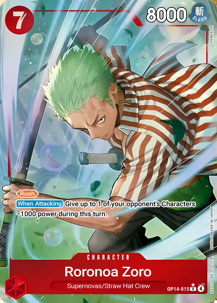 Roronoa Zoro (OP14-015_p1) Alt Art One Piece card