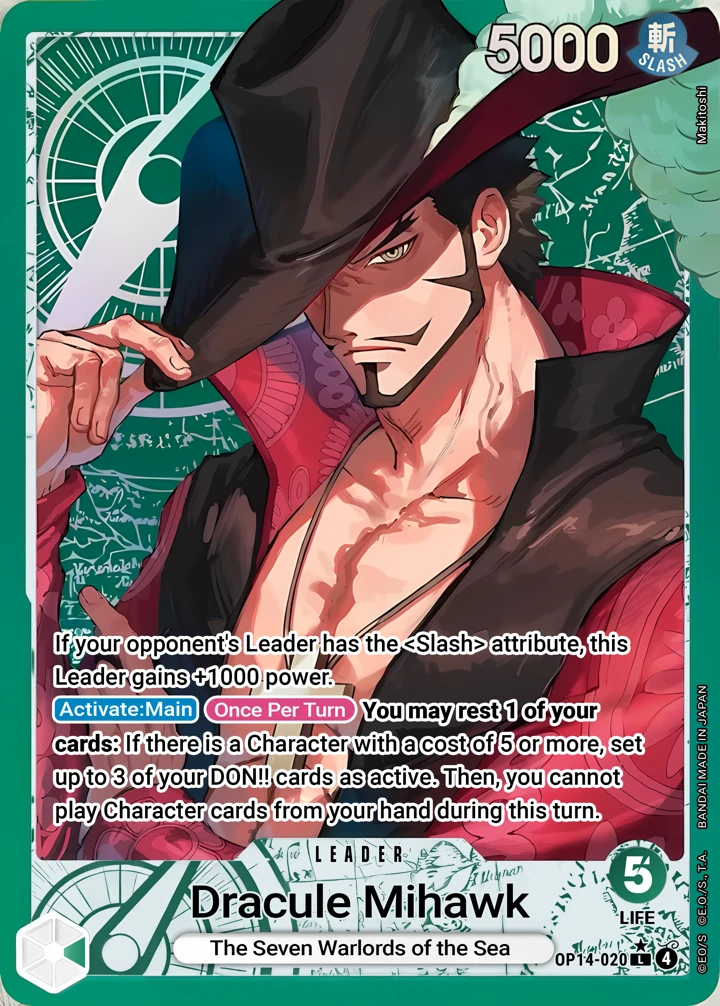 Dracule Mihawk (OP14-020_p1) Alt Art One Piece card