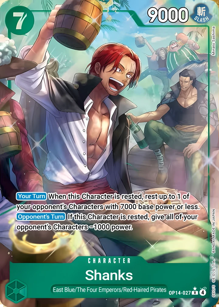 Shanks (OP14-027_p1) Alt Art One Piece card