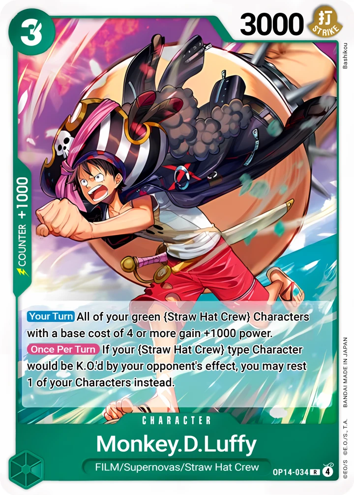 Monkey.D.Luffy (OP14-034) One Piece card