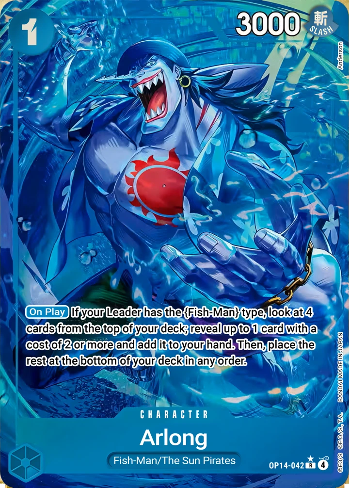 Arlong (OP14-042_p1) Alt Art One Piece card