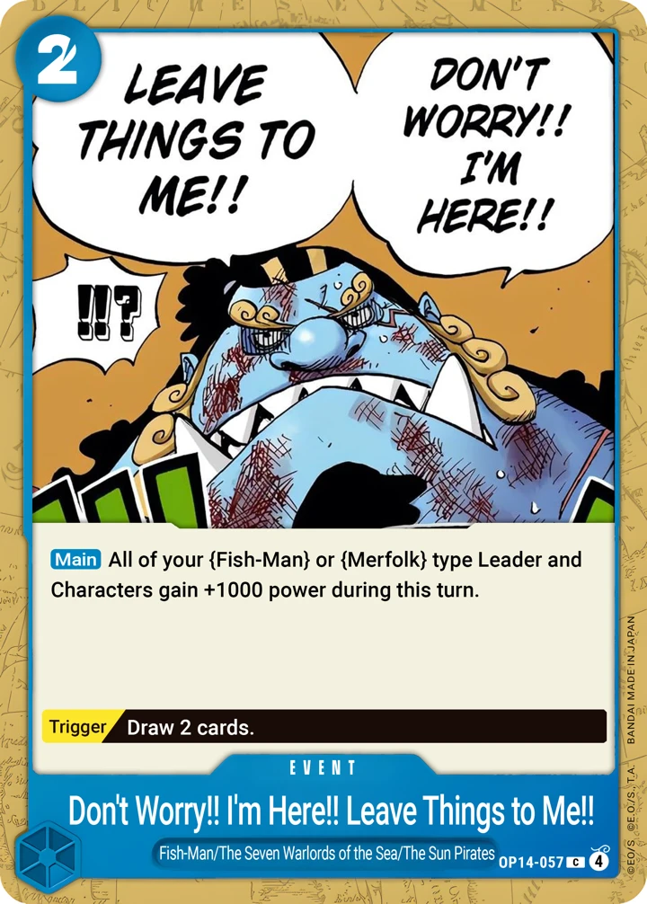 Don't Worry!! I'm Here!! (OP14-057) One Piece card