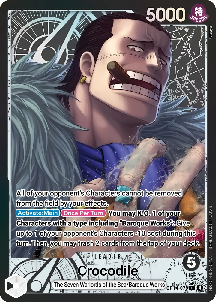 Crocodile (OP14-079_p1) Alt Art One Piece card