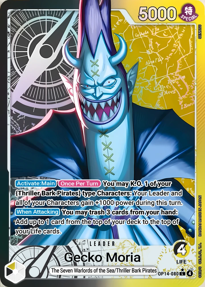Gecko Moria (OP14-080_p1) Alt Art One Piece card