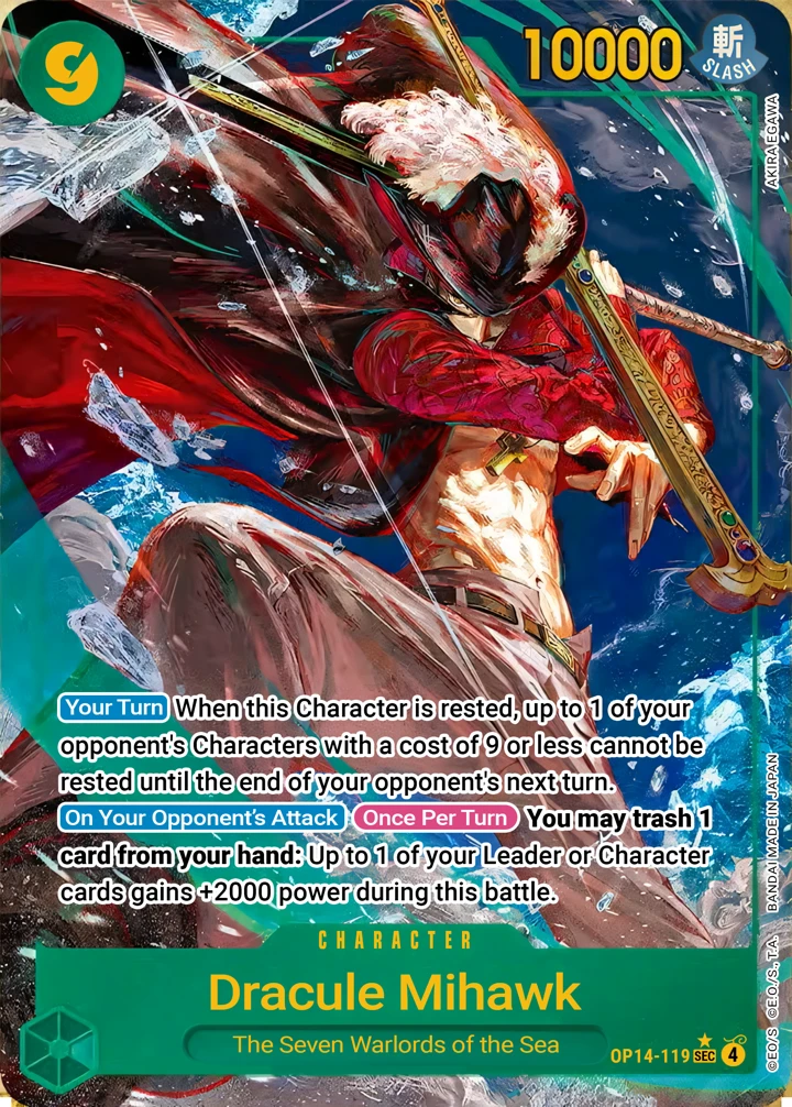 Dracule Mihawk (OP14-119_p1) Alt Art One Piece card