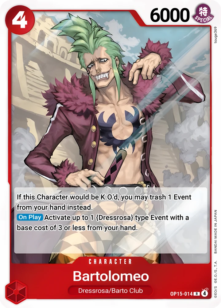 Bartolomeo (OP15-014) One Piece card