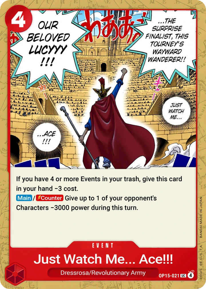 Just Watch Me, Ace!!! (OP15-021) One Piece card