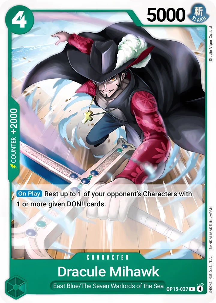Dracule Mihawk (OP15-027) One Piece card