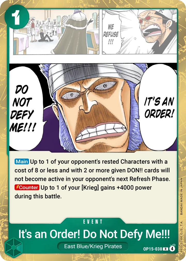 It's an Order! Do Not Defy Me!!! (OP15-038) One Piece card