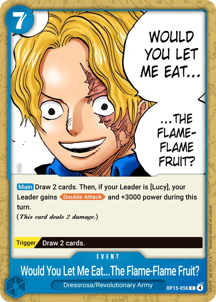 Would You Let Me Eat the Flame-Flame Fruit? (OP15-056) One Piece card