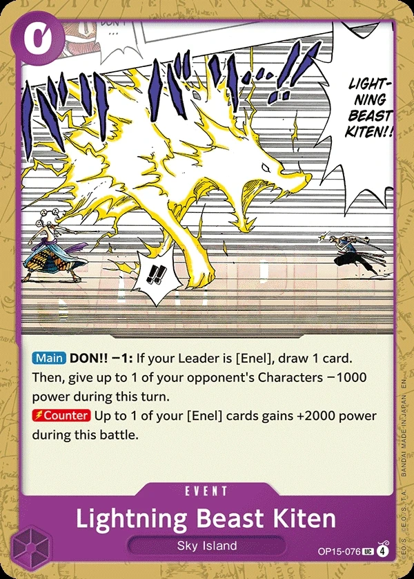 Lightning Beast Kiten (OP15-076) One Piece card