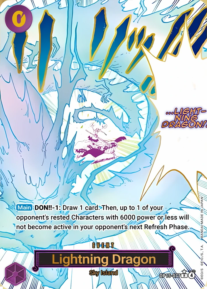 Lightning Dragon (OP15-077_p1) Alt Art One Piece card