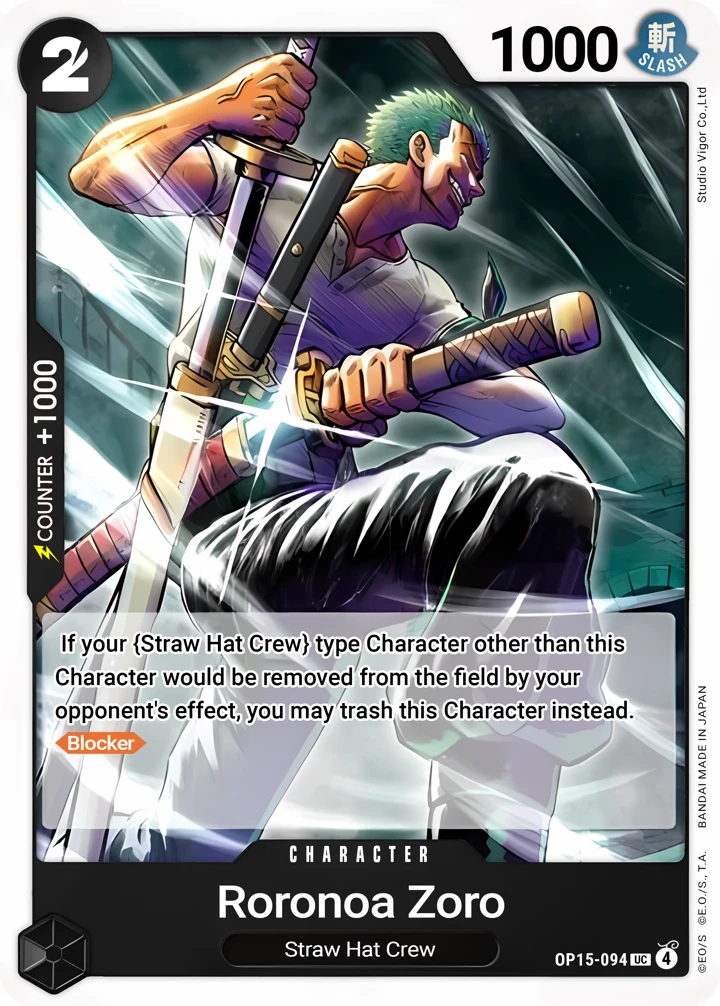 Roronoa Zoro (OP15-094) One Piece card