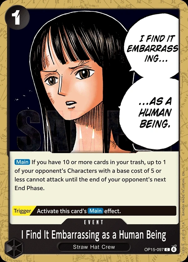 I Find It Embarrassing as a Human Being (OP15-097) One Piece card