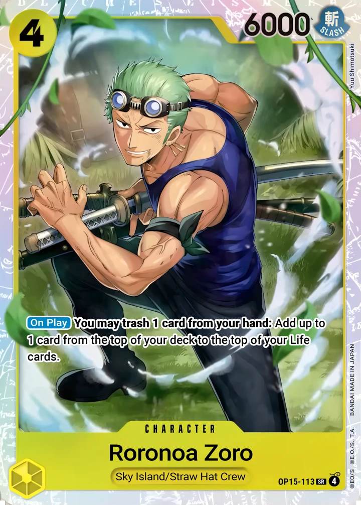Roronoa Zoro (OP15-113) One Piece Card Game card