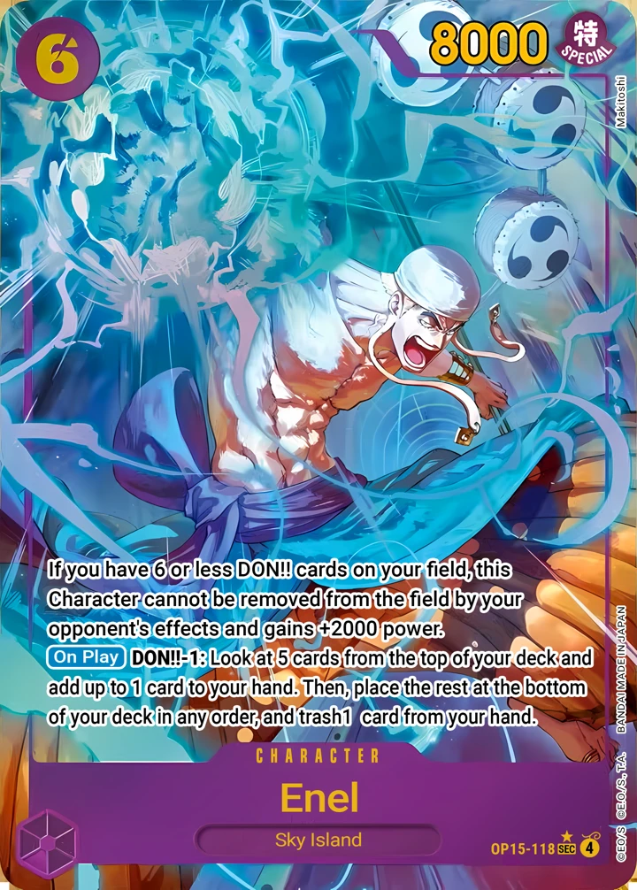 Enel (OP15-118_p1) Alt Art One Piece card