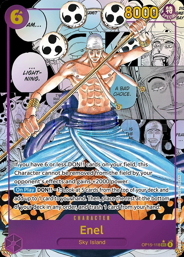 Enel (OP15-118_p2) Alt Art One Piece card