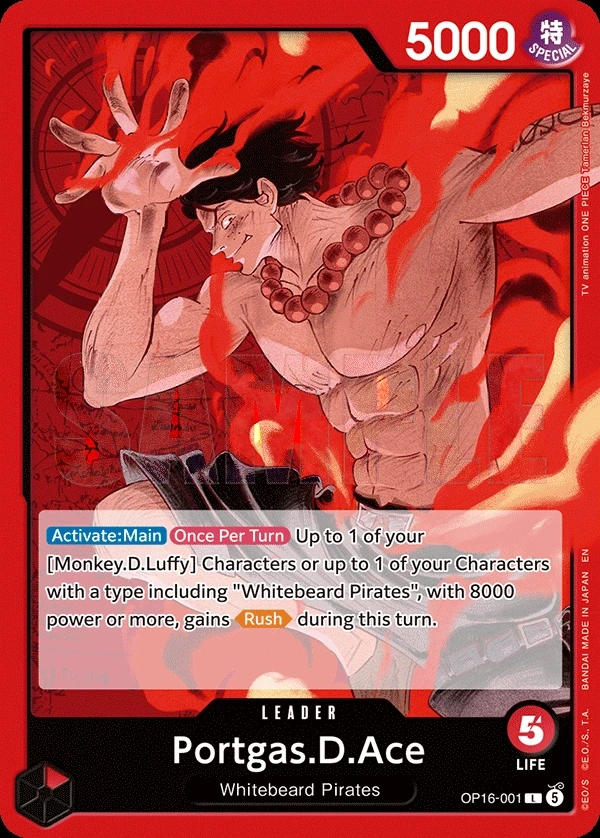 Portgas.D.Ace (OP16-001) One Piece card