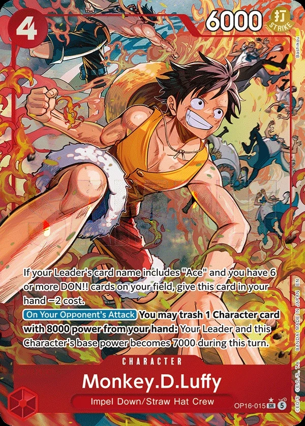 Monkey.D.Luffy (OP16-015_p1) Alt Art One Piece card