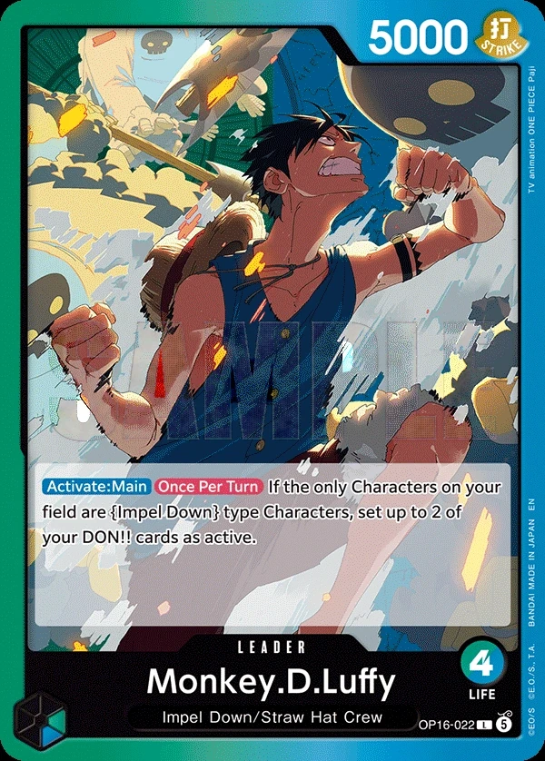 Monkey.D.Luffy (OP16-022) One Piece card