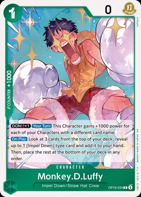 Monkey.D.Luffy (OP16-034) One Piece card