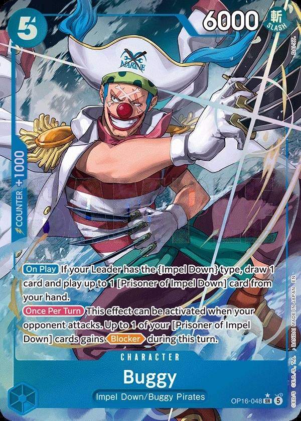 Buggy (OP16-048_p1) Alt Art One Piece card
