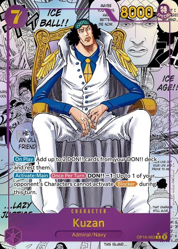 Kuzan (OP16-063_p2) Alt Art One Piece card