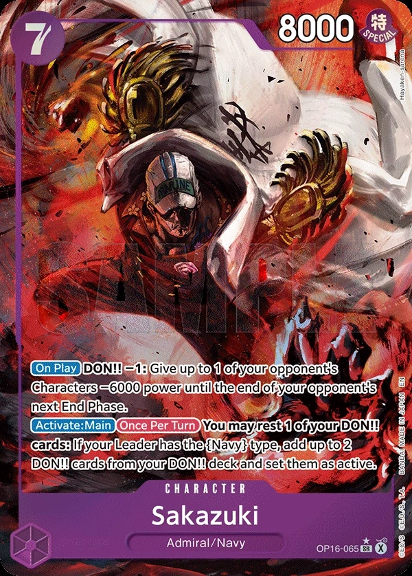 Sakazuki (OP16-065_p1) Alt Art One Piece card