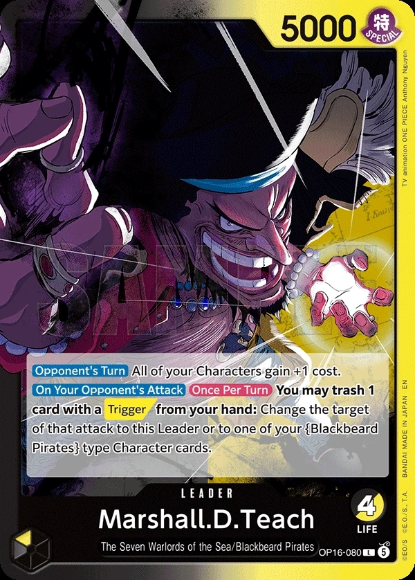 Marshall.D.Teach (OP16-080) One Piece card