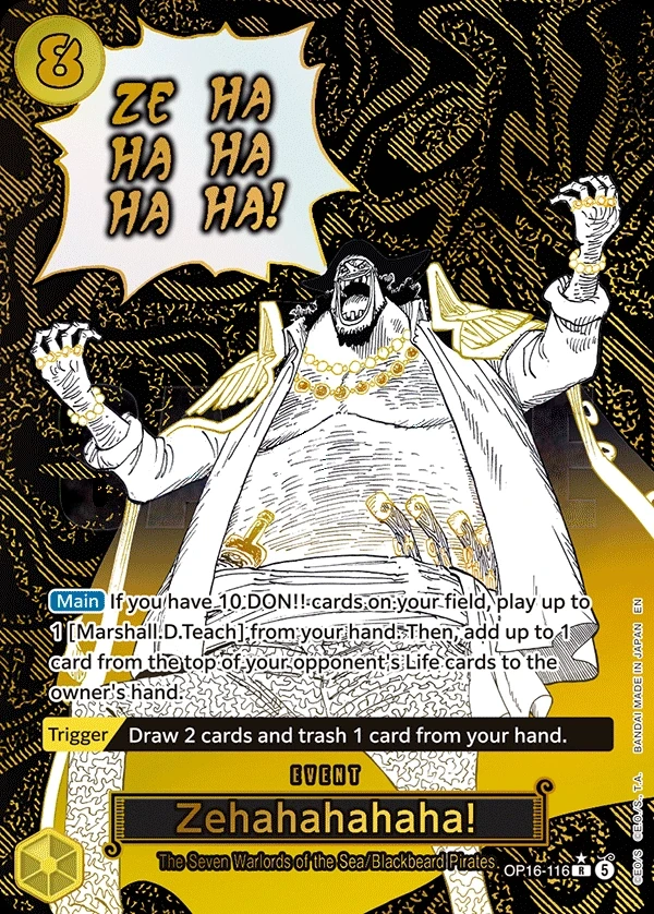 Zehahahahaha! (OP16-116_p1) Alt Art One Piece card