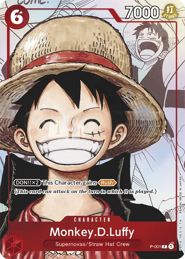 Monkey.D.Luffy (P-001_p3) Alt Art One Piece card