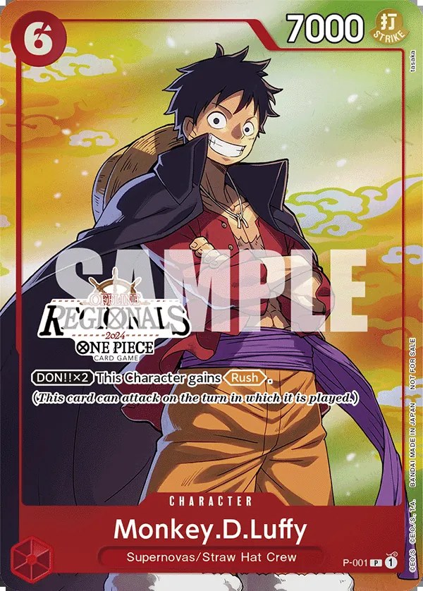 Monkey.D.Luffy (P-001_p6) Alt Art One Piece card