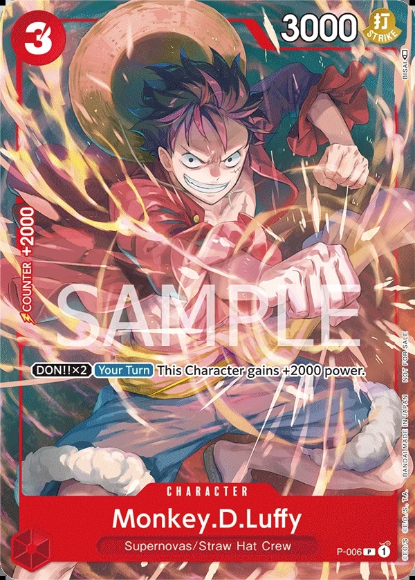 Monkey.D.Luffy (P-006) One Piece card