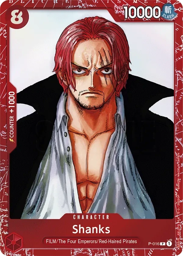 Shanks (P-016_p1) Alt Art One Piece card