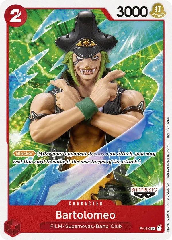 Bartolomeo (P-018) One Piece Card Game card