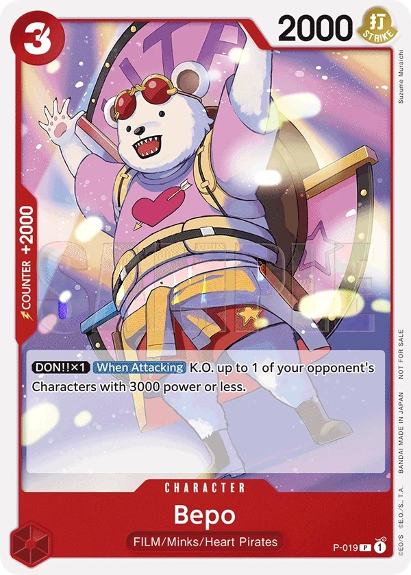 Bepo (P-019_p1) Alt Art One Piece card