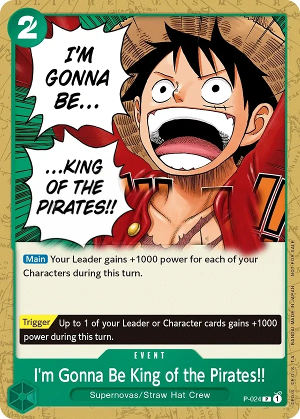 I'm Gonna Be King of the Pirates!! (P-024) One Piece Card Game card
