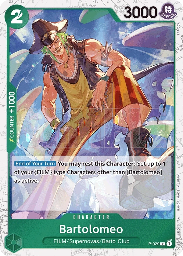 Bartolomeo (P-029_p3) Alt Art One Piece card