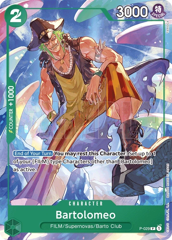 Bartolomeo (P-029_r2) Reprint One Piece card