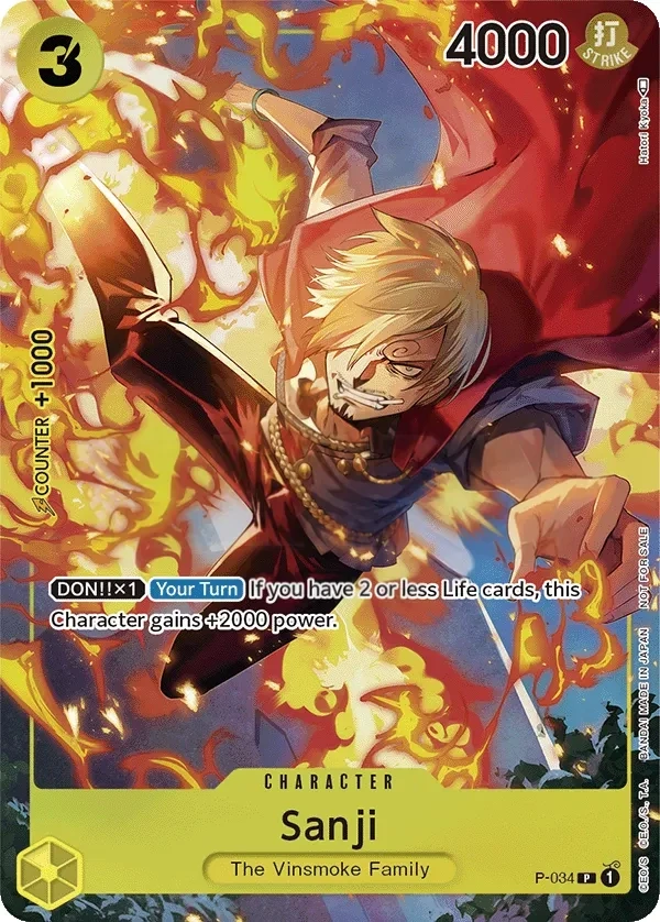 Sanji (P-034) One Piece Card Game card