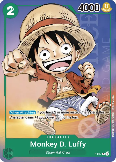 Monkey.D.Luffy (P-037) One Piece card